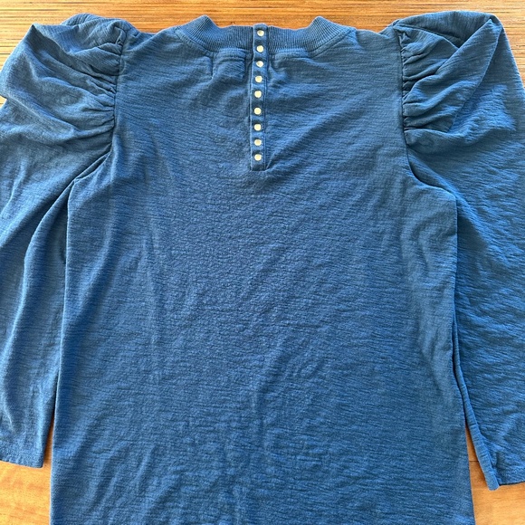 Nation LTD Zeta Puff Sleeve Top - Navy - Small - Picture 2 of 8